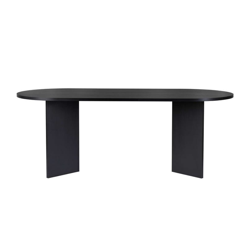 Dano Stort Ovalt Matbord 200 cm med Mörkt Träutseende - Svart - Möbler - Matplats - Matbord & köksbord