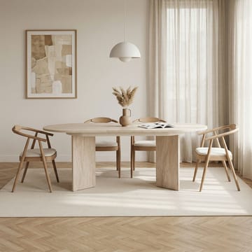 Dano Utdragbart Matbord 160-200 cm Oval - Travertin - Möbler - Matplats - Matbord & köksbord