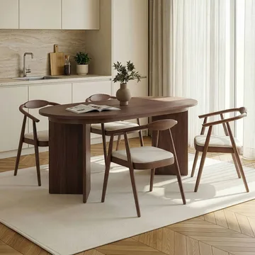 Dano Utdragbart Matbord 160-200 cm Oval - Valnöt - Möbler - Matplats - Matbord & köksbord