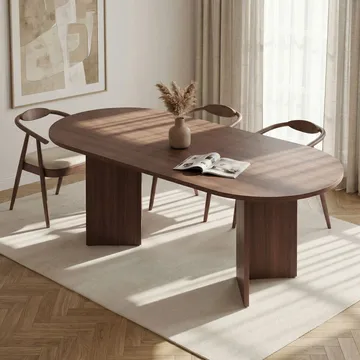 Dano Utdragbart Matbord 160-200 cm Oval - Valnöt - Möbler - Matplats - Matbord & köksbord