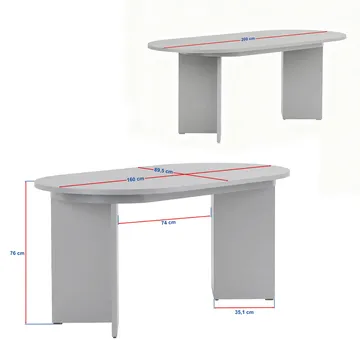 Dano Utdragbart Matbord 160-200 cm Oval - Valnöt - Möbler - Matplats - Matbord & köksbord