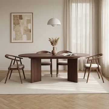 Dano Utdragbart Matbord 160-200 cm Oval - Valnöt - Möbler - Matplats - Matbord & köksbord