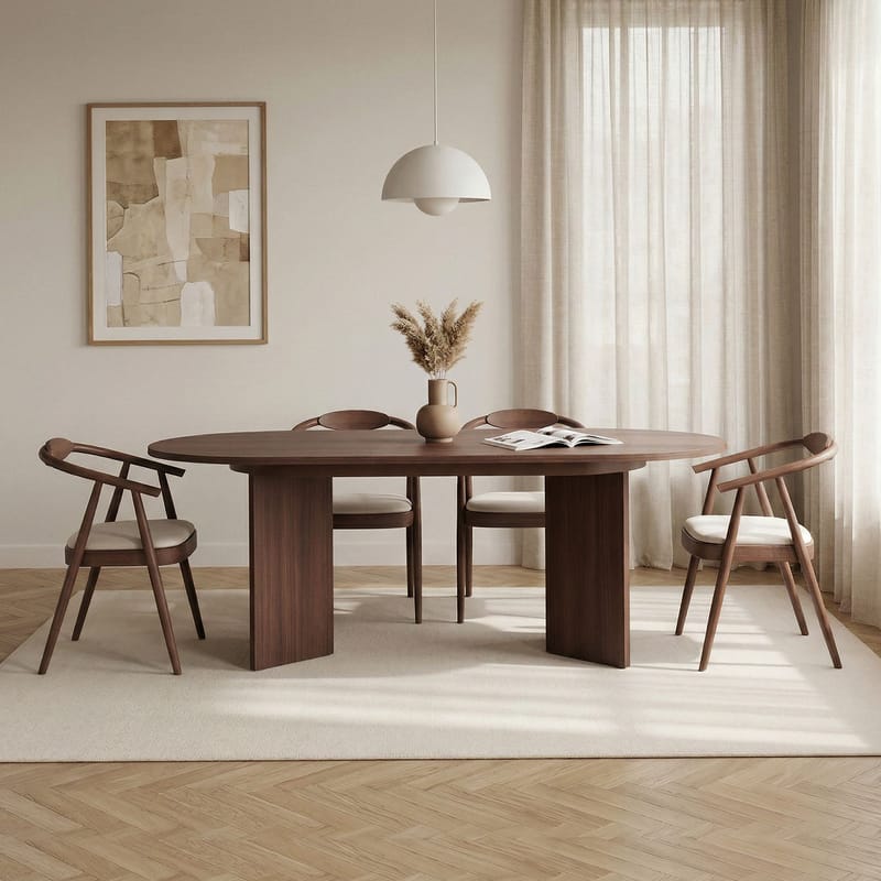 Dano Utdragbart Matbord 160-200 cm Oval - Valnöt - Möbler - Matplats - Matbord & köksbord