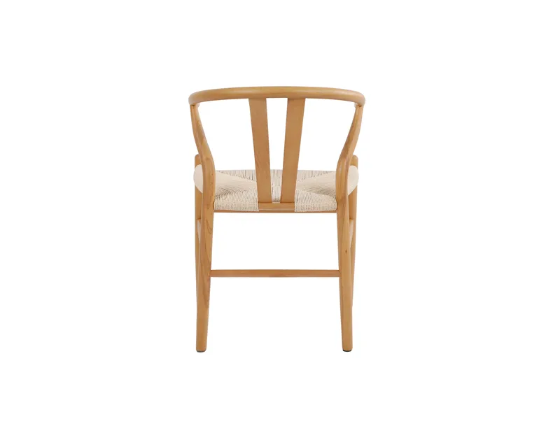 Dastoori Karmstol Matstol med Armstöd i Bokträ med Ek-utseende med Flätad Sits - Beige - Möbler - Matplats - Matstol & köksstol