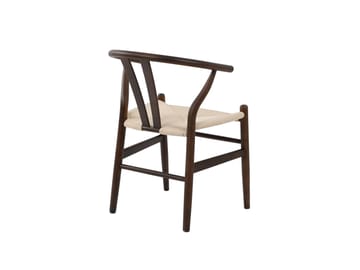 Dastoori Karmstol Matstol med Armstöd i Bokträ med Rökt Ek-utseende med Flätad Sits - Ljusbeige - Möbler - Matplats - Matstol & köksstol