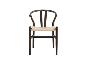 Dastoori Karmstol Matstol med Armstöd i Bokträ med Rökt Ek-utseende med Flätad Sits - Ljusbeige - Möbler - Matplats - Matstol & köksstol