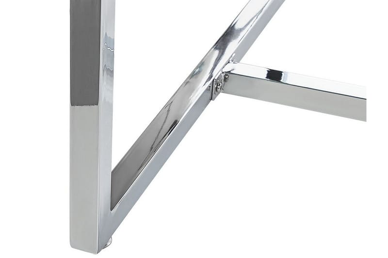 Davson Rektangulärt Matbord 160 cm med Glasskiva och Metallutseende - Transparent - Möbler - Matplats - Matbord & köksbord