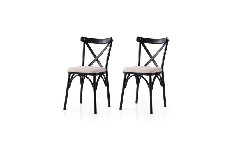 Devereaux Matstol, Svart/Cream