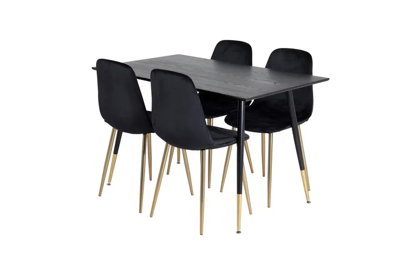 Dipp Matbord 120 cm med 4 Polar Köksstol Sammet - Möbler - Matplats - Matgrupp & matbord med stolar