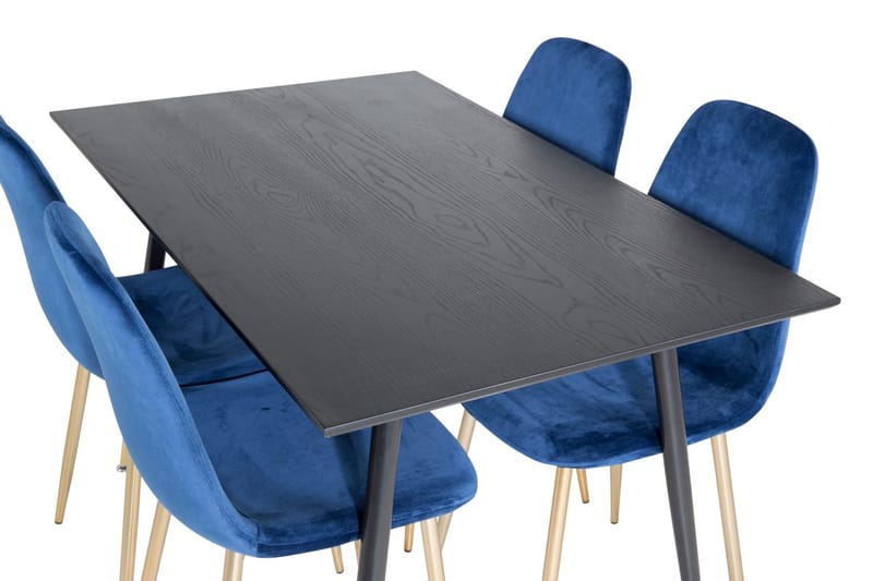 Dipp Matbord 120 cm med 4 Polar Köksstol Sammet - Möbler - Matplats - Matgrupp & matbord med stolar