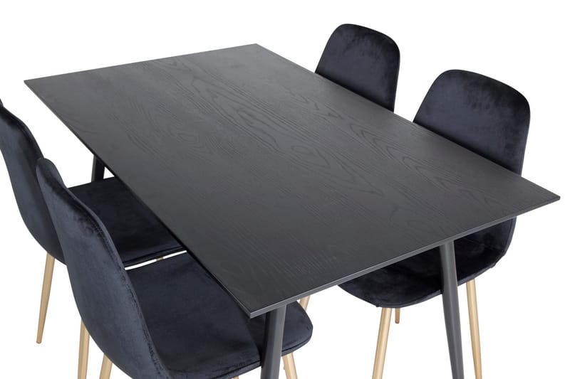 Dipp Matbord 120 cm med 4 Polar Köksstol Sammet - Möbler - Matplats - Matgrupp & matbord med stolar