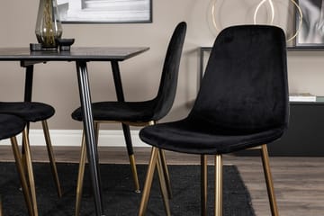 Dipp Matbord 120 cm med 4 Polar Köksstol Sammet - Möbler - Matplats - Matgrupp & matbord med stolar