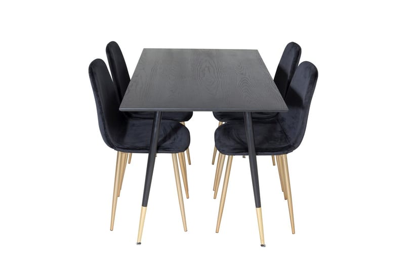 Dipp Matbord 120 cm med 4 Polar Köksstol Sammet - Möbler - Matplats - Matgrupp & matbord med stolar
