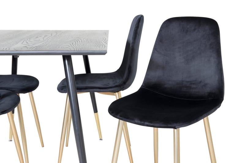 Dipp Matbord 120 cm med 4 Polar Köksstol Sammet - Möbler - Matplats - Matgrupp & matbord med stolar