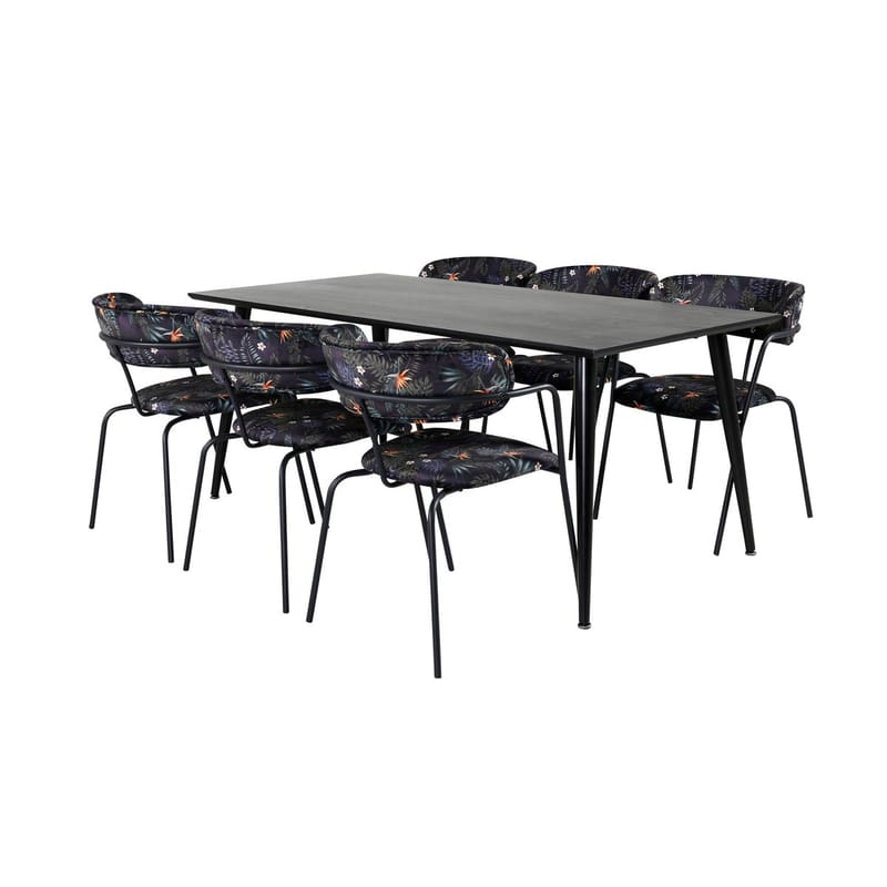 Dipp Matbord 180 cm med 6 Arrow Fåtölj - Möbler - Matplats - Matgrupp & matbord med stolar