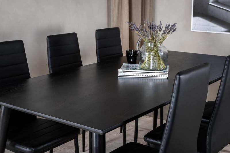 Dipp Matbord 180 cm med 6 Slim Matstol - Möbler - Matplats - Matgrupp & matbord med stolar