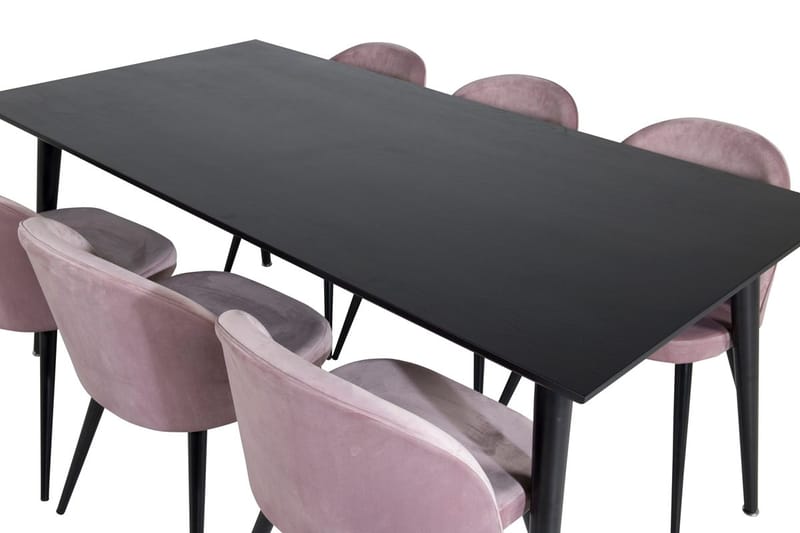 Dipp Matbord 180 cm med 6 Valerie Köksstol Sammet - Möbler - Matplats - Matgrupp & matbord med stolar
