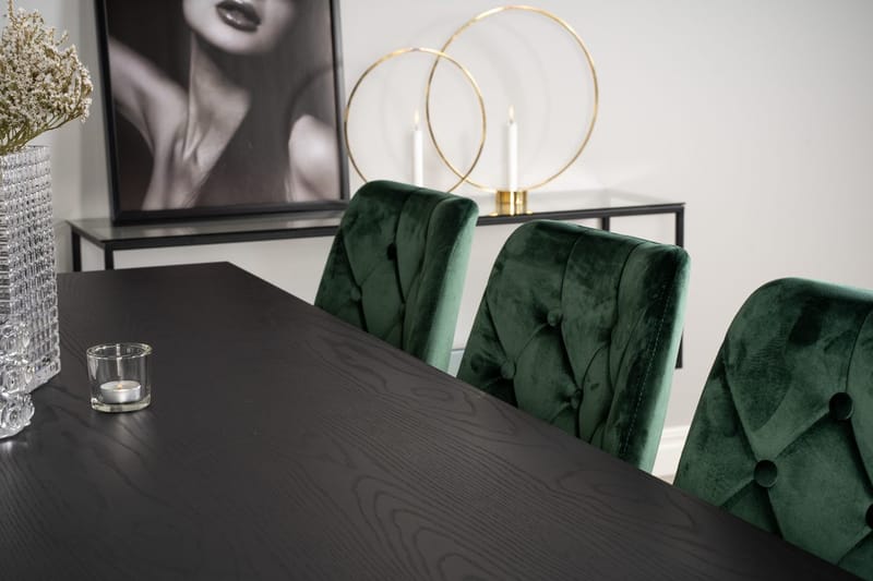 Dipp Matbord 180 cm med 6 Velvet Deluxe Sammetsstol - Möbler - Matplats - Matgrupp & matbord med stolar