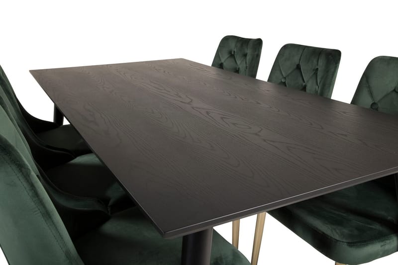 Dipp Matbord 180 cm med 6 Velvet Deluxe Sammetsstol - Möbler - Matplats - Matgrupp & matbord med stolar