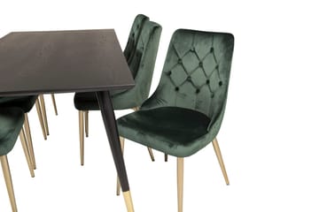Dipp Matbord 180 cm med 6 Velvet Deluxe Sammetsstol - Möbler - Matplats - Matgrupp & matbord med stolar