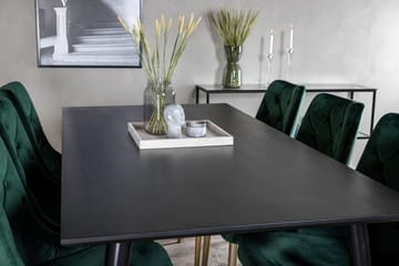 Dipp Matbord 180 cm med 6 Velvet Deluxe Sammetsstol - Möbler - Matplats - Matgrupp & matbord med stolar