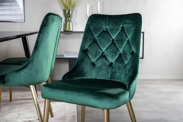 Dipp Matbord 180 cm med 6 Velvet Deluxe Sammetsstol - Möbler - Matplats - Matgrupp & matbord med stolar