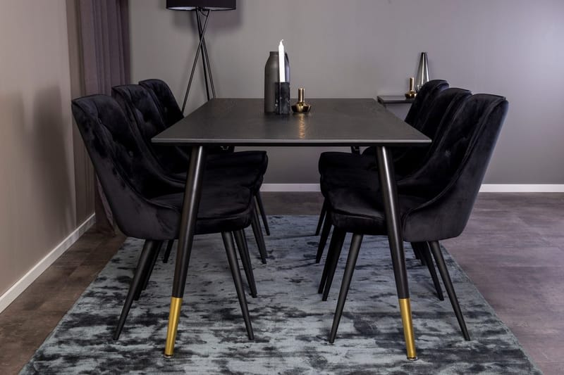 Dipp Matbord 180 cm med 6 Velvet Deluxe Sammetstol - Möbler - Matplats - Matgrupp & matbord med stolar