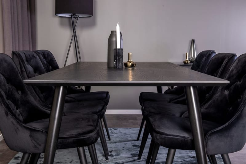 Dipp Matbord 180 cm med 6 Velvet Deluxe Sammetstol - Möbler - Matplats - Matgrupp & matbord med stolar