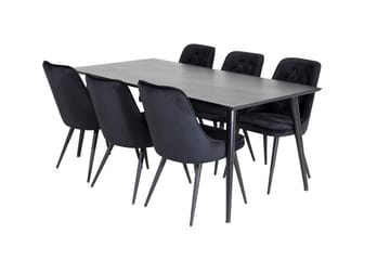 Dipp Matbord 180 cm med 6 Velvet Deluxe Sammetstol - Möbler - Matplats - Matgrupp & matbord med stolar