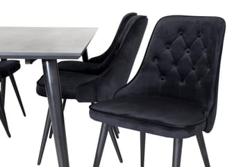 Dipp Matbord 180 cm med 6 Velvet Deluxe Sammetstol - Möbler - Matplats - Matgrupp & matbord med stolar
