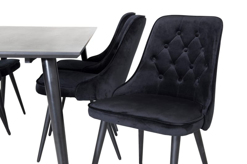 Dipp Matbord 180 cm med 6 Velvet Deluxe Sammetstol - Möbler - Matplats - Matgrupp & matbord med stolar