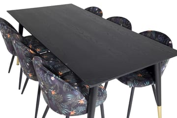 Dipp Matbord 180 cm med 6 Velvet Matstol - Möbler - Matplats - Matgrupp & matbord med stolar