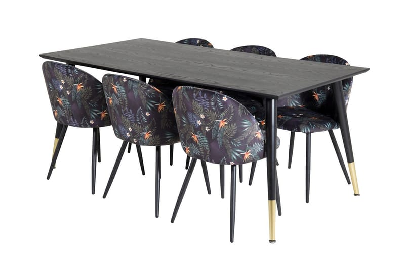 Dipp Matbord 180 cm med 6 Velvet Matstol - Möbler - Matplats - Matgrupp & matbord med stolar