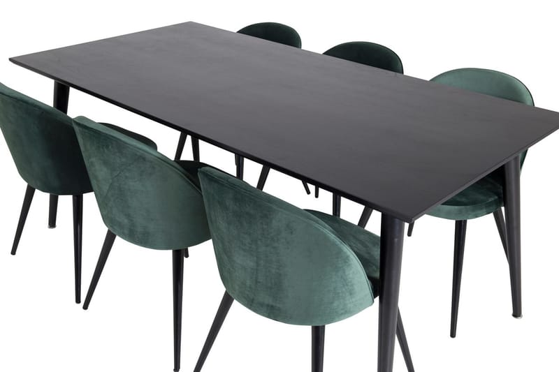 Dipp Matbord 180 cm med 6 Velvet Sammetsstol - Möbler - Matplats - Matgrupp & matbord med stolar