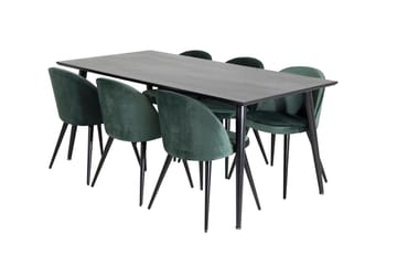 Dipp Matbord 180 cm med 6 Velvet Sammetsstol - Möbler - Matplats - Matgrupp & matbord med stolar