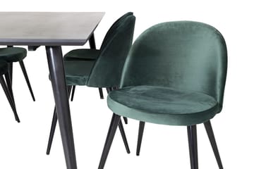 Dipp Matbord 180 cm med 6 Velvet Sammetsstol - Möbler - Matplats - Matgrupp & matbord med stolar