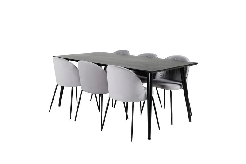 Dipp Matbord 180 cm med 6 Wrinkles Matstol - Möbler - Matplats - Matgrupp & matbord med stolar