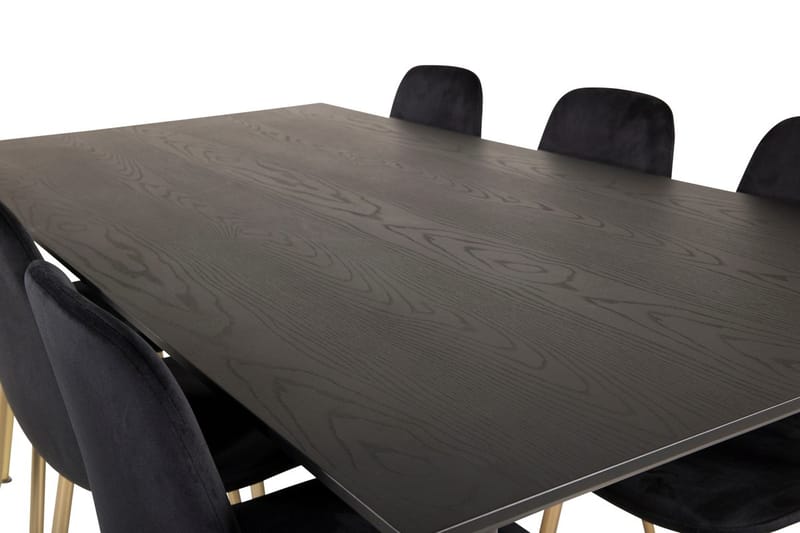 Dipp Matbord 180 cm med 6 Polar Köksstol Sammet - Möbler - Matplats - Matgrupp & matbord med stolar