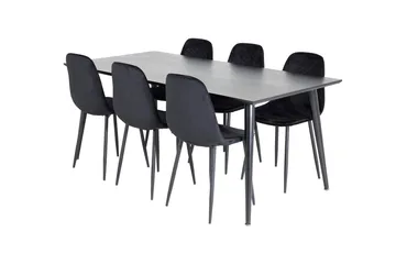Dipp Matbord 180 cm med 6 Polar Matstol - Möbler - Matplats - Matgrupp & matbord med stolar
