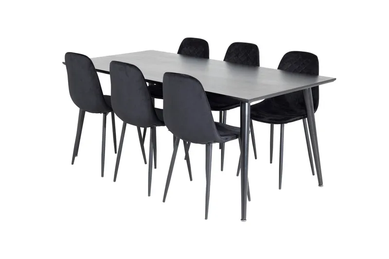 Dipp Matbord 180 cm med 6 Polar Matstol - Möbler - Matplats - Matgrupp & matbord med stolar