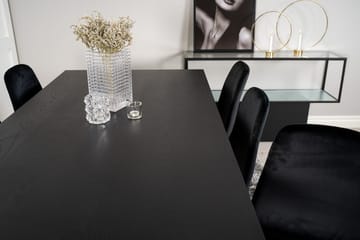 Dipp Matbord 180 cm med 6 Polar Köksstol Sammet - Möbler - Matplats - Matgrupp & matbord med stolar