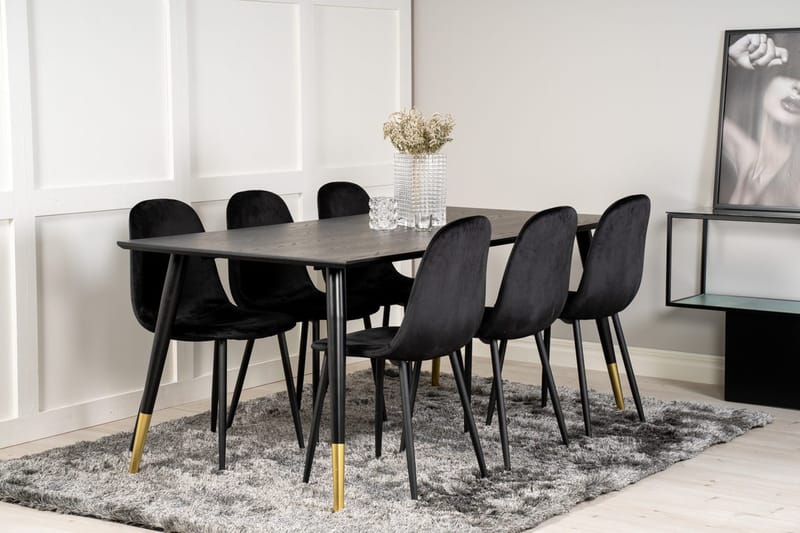Dipp Matbord 180 cm med 6 Polar Köksstol