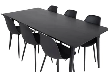 Dipp Matbord 180 cm med 6 Polar Matstol - Möbler - Matplats - Matgrupp & matbord med stolar