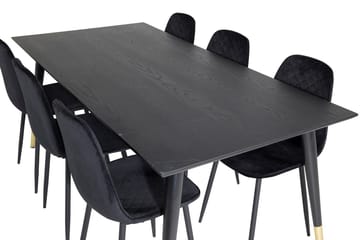 Dipp Matbord 180 cm med 6 Polar Matstol - Möbler - Matplats - Matgrupp & matbord med stolar