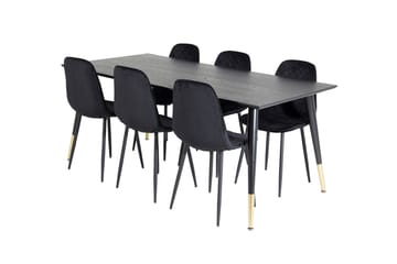 Dipp Matbord 180 cm med 6 Polar Matstol - Möbler - Matplats - Matgrupp & matbord med stolar