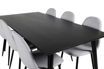 Dipp Matbord 180 cm med 6 Polar Matstol - Möbler - Matplats - Matgrupp & matbord med stolar