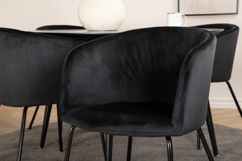 Dipp Matbord med 4 Berit Karmstol med Armstöd - Möbler - Matplats - Matgrupp & matbord med stolar