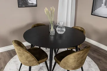 Dipp Matbord med 4 Velvet Matstol - Möbler - Matplats - Matgrupp & matbord med stolar