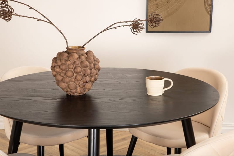 Dipp Matbord med 4 Velvet Stitches Matstol - Möbler - Matplats - Matgrupp & matbord med stolar