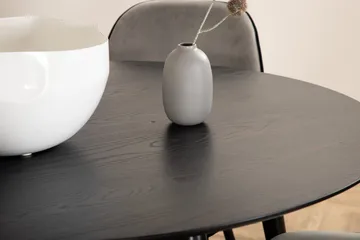 Dipp Matgrupp 115 cm Rund med 4 Emma stolar - Svart - Möbler - Matplats - Matgrupp & matbord med stolar